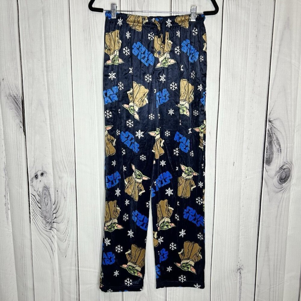 Star Wars Mens Grogu Fleece Pajama Lounge Pants Sleep Mandalorian Baby Yoda Sz M